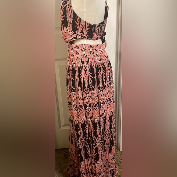 Fashion Nova Black and Pink Maxi Dress - Picture 3 of 8